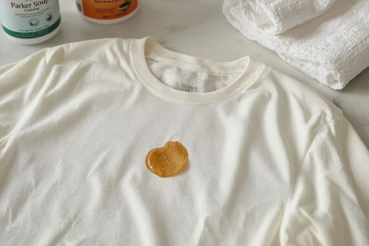 Bacon grease stain on a cotton shirt