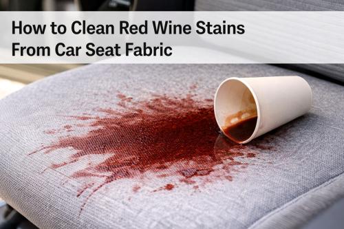 How to clean red wine stains from car seat fabric
