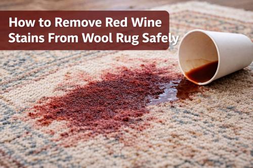 How to remove red wine stains from wool rug safely