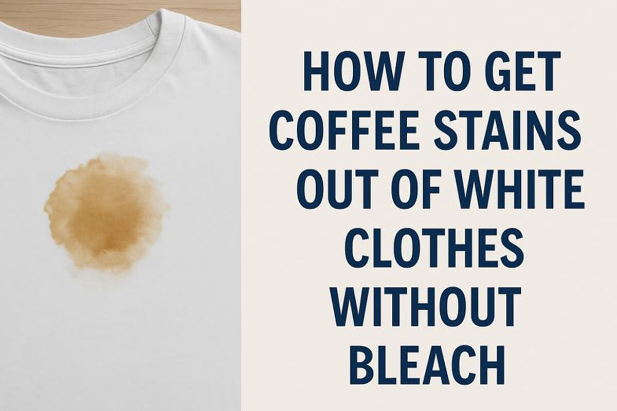 coffee stains on the white clothes